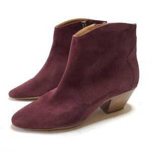 Isabel Marant Dacken Bootie Boot Aubergine Purple